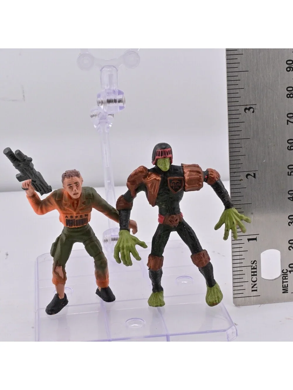 Lot Of 2 Judge Death Anti-Judge Mini Figure 1995 Mega Heroes Loose